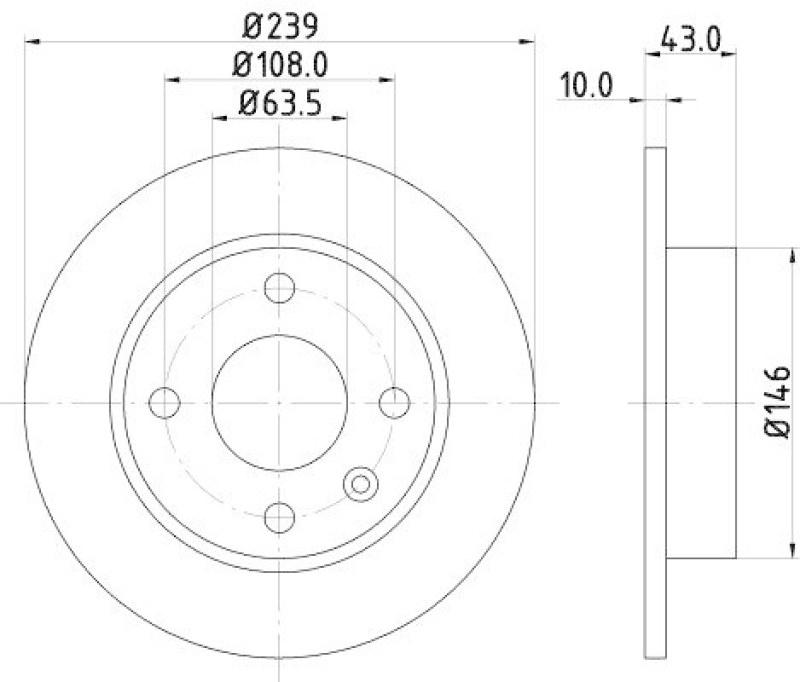 HELLA 8DD 355 102-211 Bremsscheibe f&uuml;r FORD