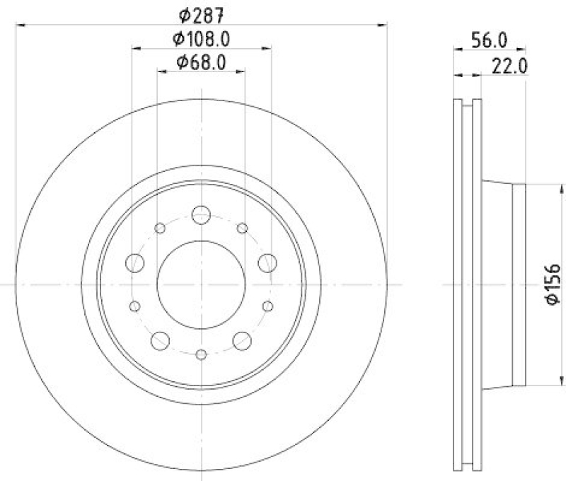HELLA 8DD 355 102-251 Bremsscheibe f&uuml;r VOLVO