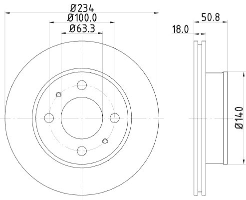 HELLA 8DD 355 112-761 Bremsscheibe f&uuml;r HYUNDAI