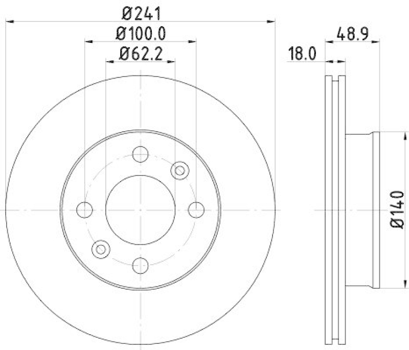 HELLA 8DD 355 112-791 Bremsscheibe f&uuml;r KIA/HYUNDAI