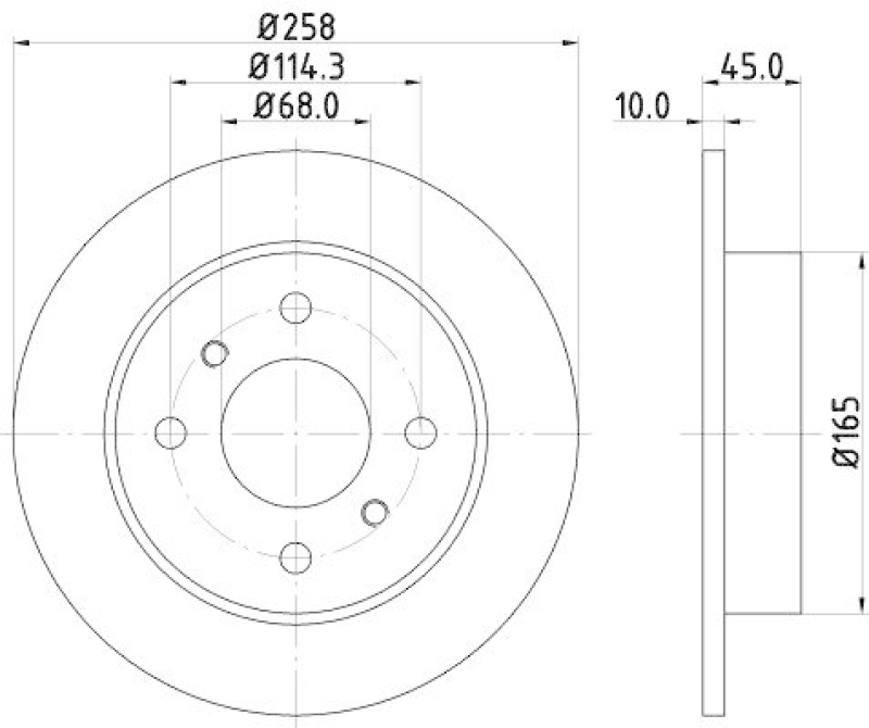 HELLA 8DD 355 102-661 Bremsscheibe f&uuml;r NISSAN