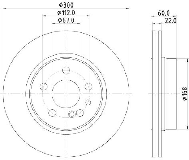 HELLA 8DD 355 102-711 Bremsscheibe f&uuml;r MB