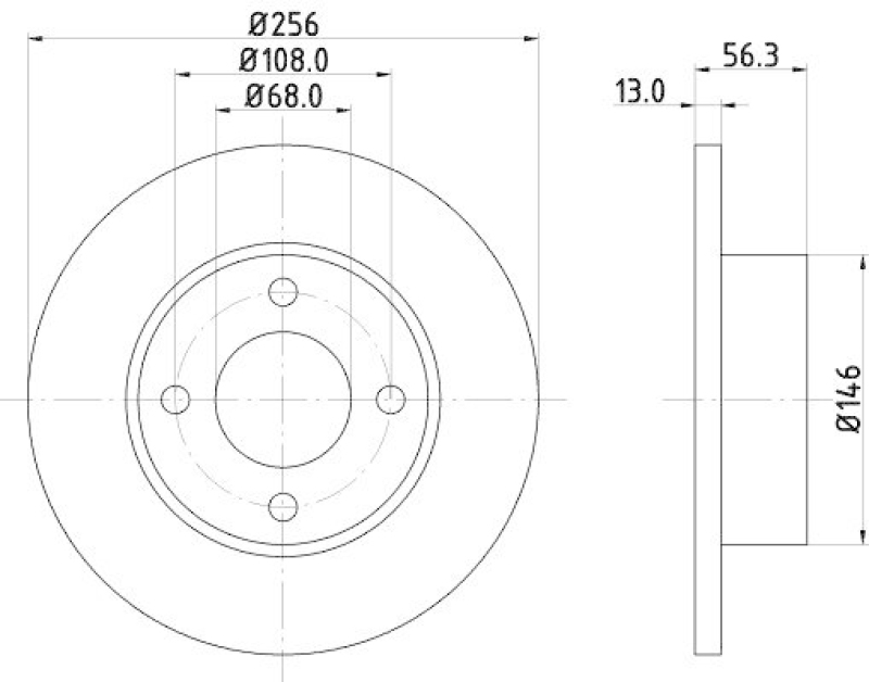 HELLA 8DD 355 102-841 Bremsscheibe f&uuml;r AUDI