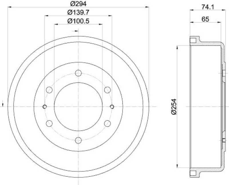 HELLA 8DT 355 301-541 Bremstrommel f&uuml;r NISSAN/FORD