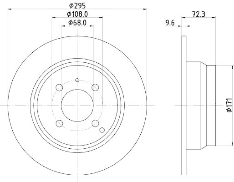 HELLA 8DD 355 102-911 Bremsscheibe für VOLVO