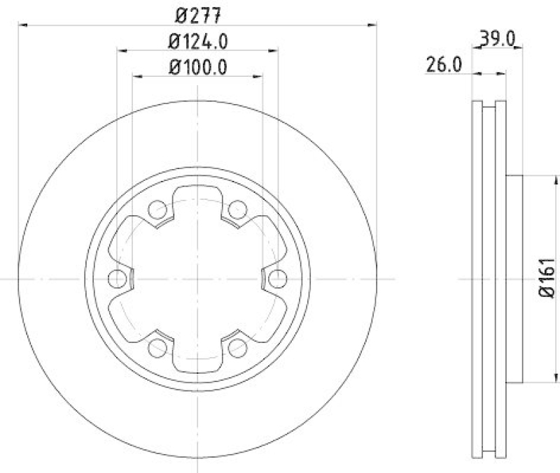HELLA 8DD 355 102-921 Bremsscheibe f&uuml;r NISSAN/FORD