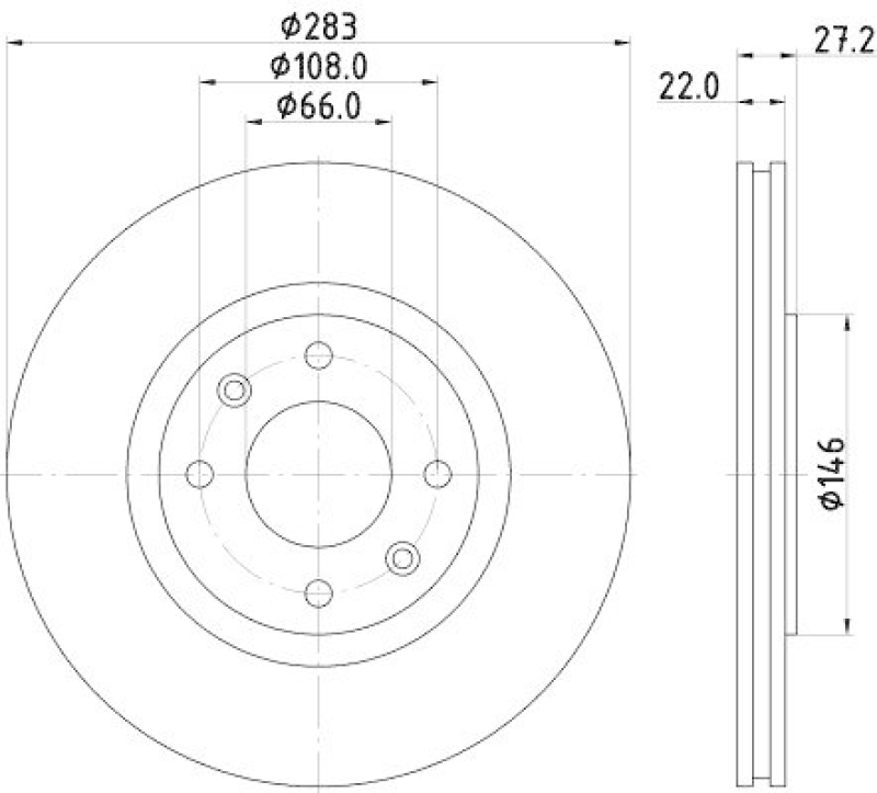 HELLA 8DD 355 103-001 Bremsscheibe f&uuml;r P.S.A