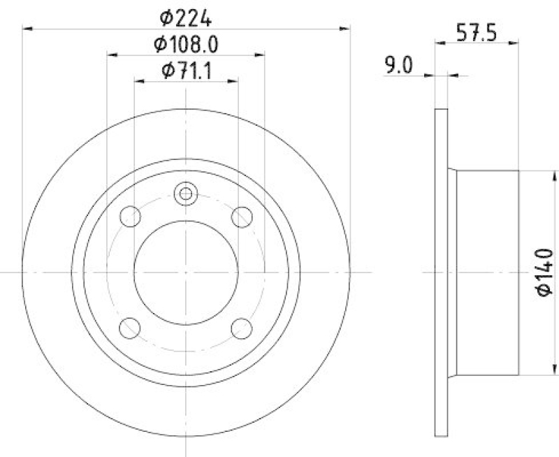 HELLA 8DD 355 103-011 Bremsscheibe f&uuml;r CITRO&Euml;N