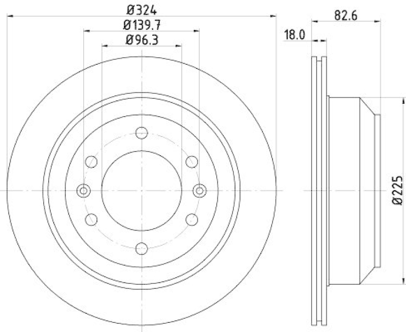 HELLA 8DD 355 116-491 Bremsscheibe f&uuml;r HYUNDAI
