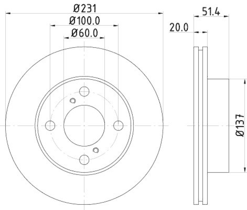 HELLA 8DD 355 116-501 Bremsscheibe f&uuml;r SUZUKI/NISSAN