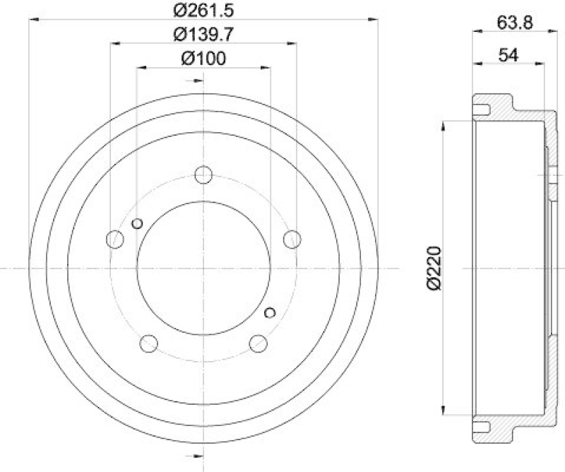 HELLA 8DT 355 302-471 Bremstrommel f&uuml;r SUZUKI