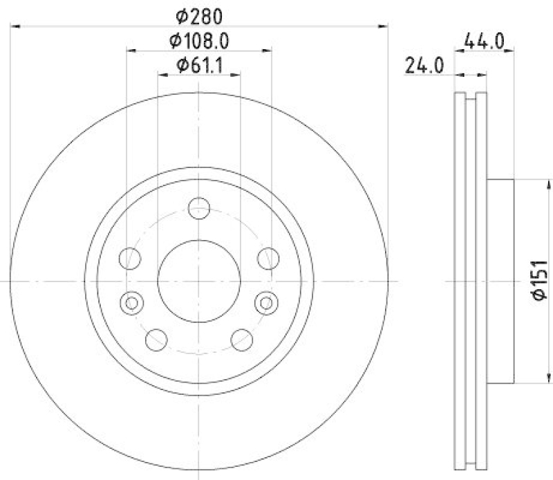 HELLA 8DD 355 117-781 Bremsscheibe f&uuml;r RENAULT