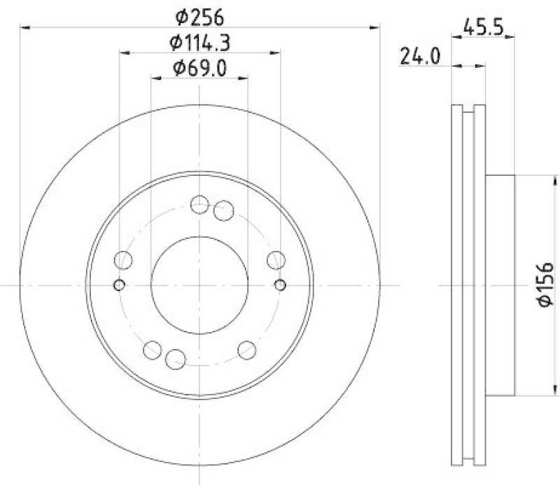 HELLA 8DD 355 103-311 Bremsscheibe für MITSU.