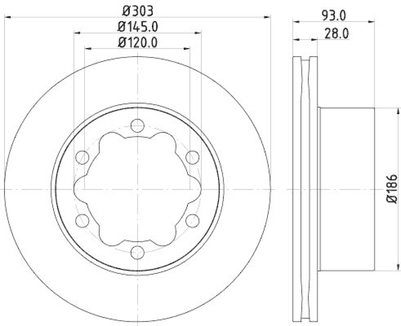 HELLA 8DD 355 118-061 Bremsscheibe f&uuml;r VW/MB