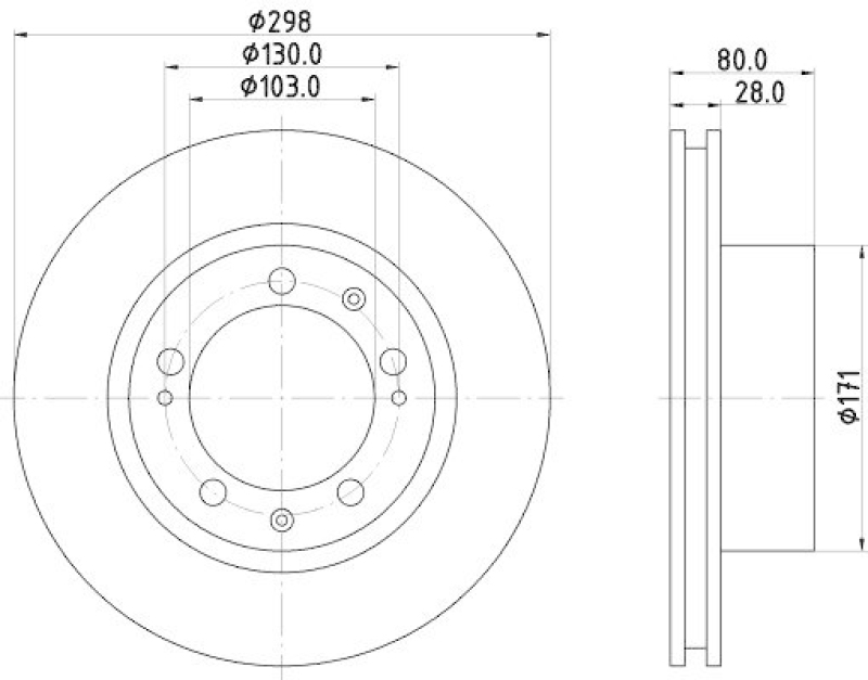 HELLA 8DD 355 103-461 Bremsscheibe f&uuml;r PORSCHE
