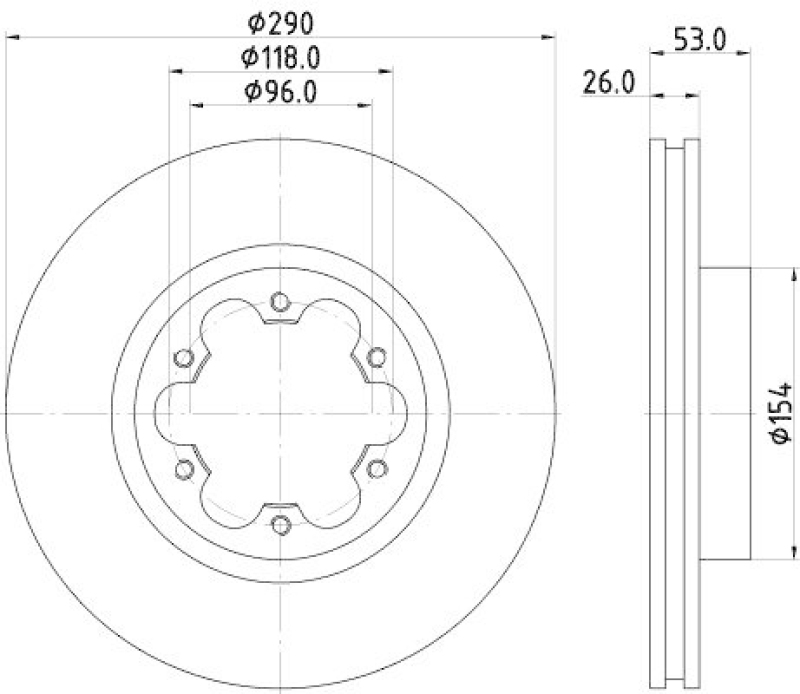 HELLA 8DD 355 118-481 Bremsscheibe f&uuml;r NISSAN
