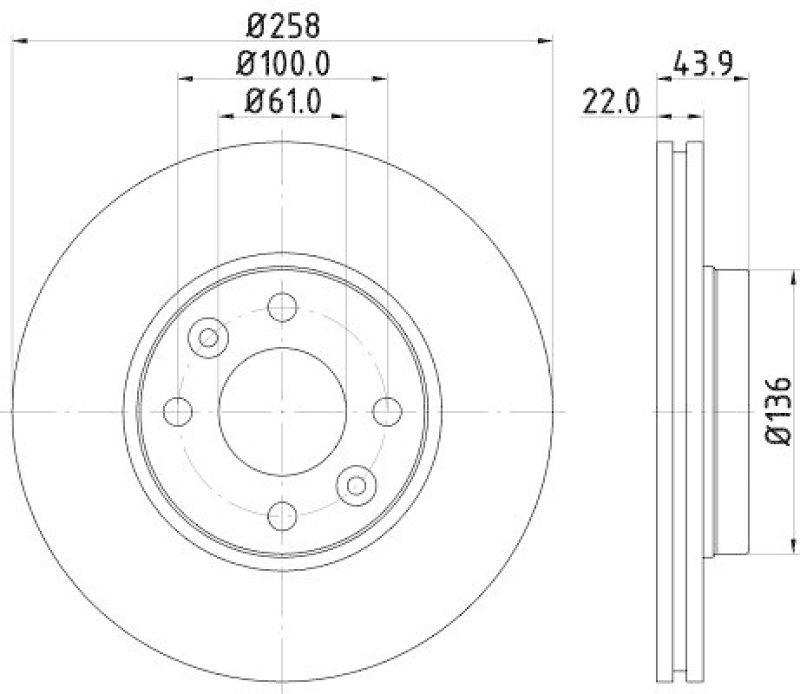 HELLA 8DD 355 118-491 Bremsscheibe f&uuml;r RENAULT