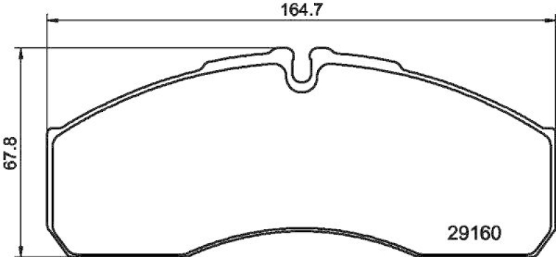 HELLA 8DB 355 005-401 Bremsbelagsatz, Scheibenbremsbelag f&uuml;r IVECO/RENAULT TRUCKS