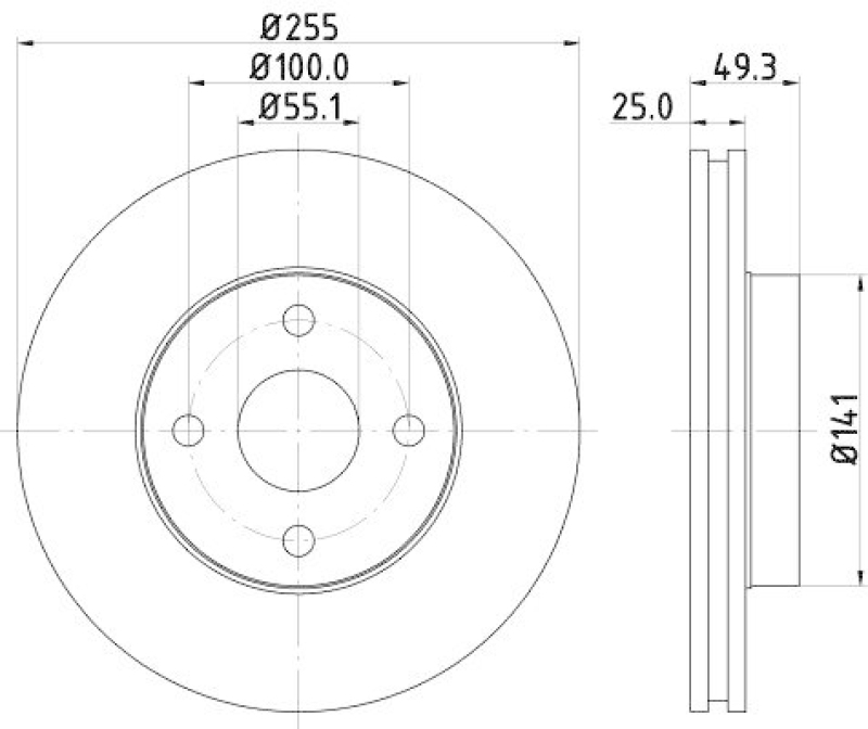 HELLA 8DD 355 118-621 Bremsscheibe f&uuml;r TOYOTA