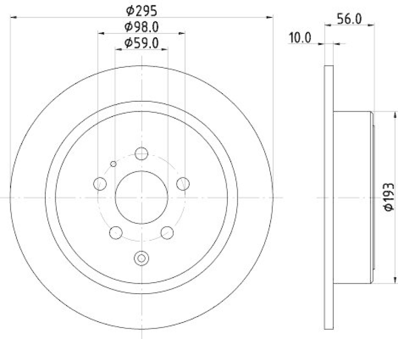 HELLA 8DD 355 104-461 Bremsscheibe f&uuml;r P.S.A/FIAT/LANCIA