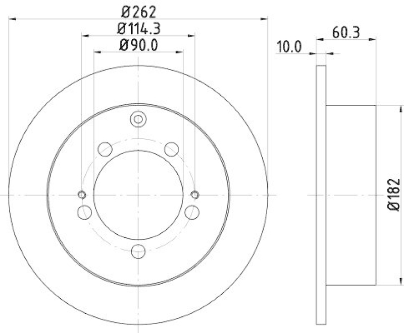 HELLA 8DD 355 118-661 Bremsscheibe f&uuml;r MITSU.