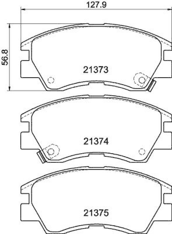 HELLA 8DB 355 005-781 Bremsbelagsatz, Scheibenbremsbelag f&uuml;r MITSU.