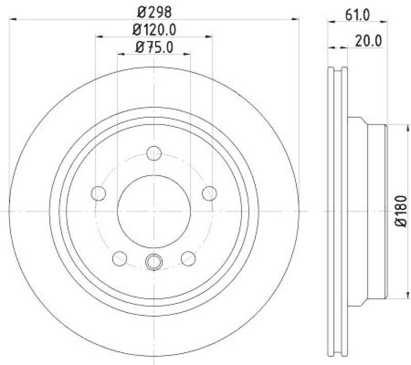 HELLA 8DD 355 104-611 Bremsscheibe f&uuml;r BMW/ALPINA