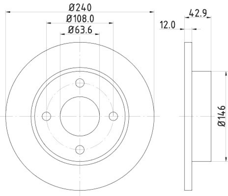 HELLA 8DD 355 104-631 Bremsscheibe f&uuml;r FORD/MAZDA