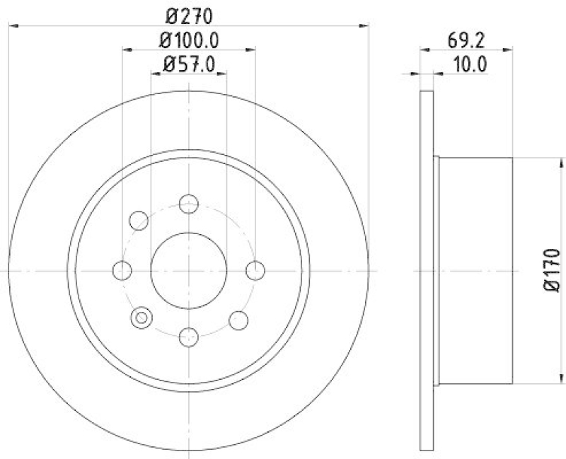 HELLA 8DD 355 104-661 Bremsscheibe f&uuml;r OPEL