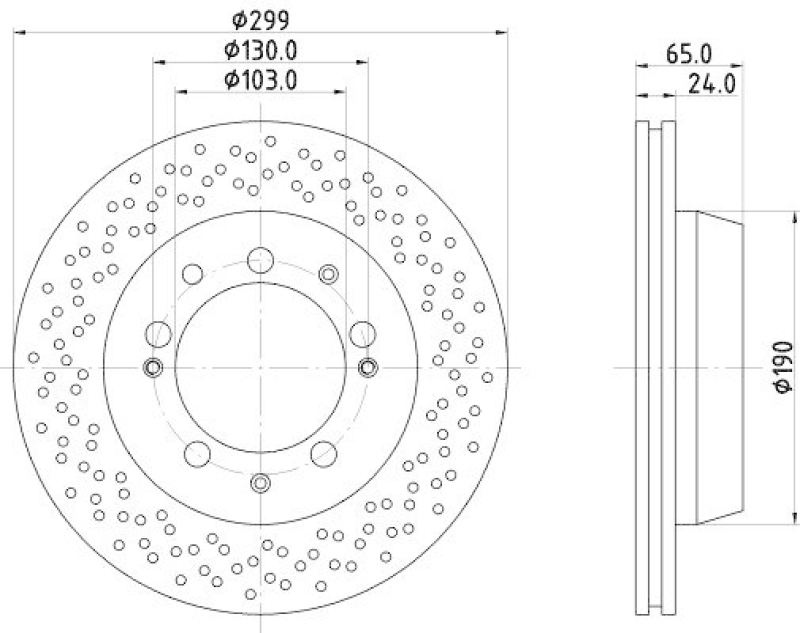 HELLA 8DD 355 104-751 Bremsscheibe f&uuml;r PORSCHE