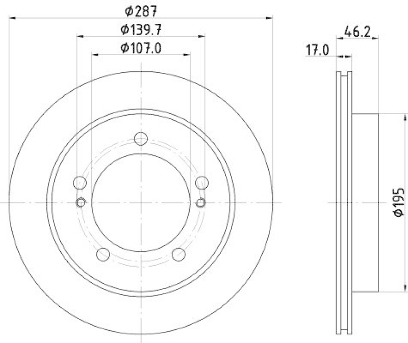 HELLA 8DD 355 104-771 Bremsscheibe f&uuml;r SUZUKI