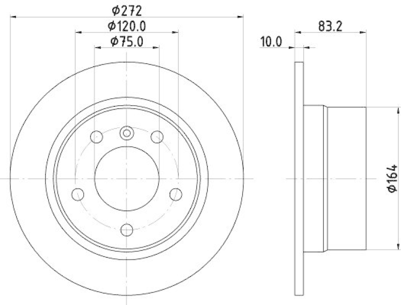 HELLA 8DD 355 104-821 Bremsscheibe für BMW