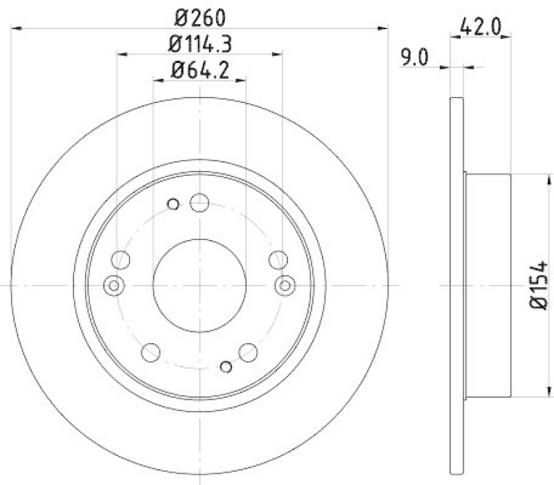 HELLA 8DD 355 118-991 Bremsscheibe f&uuml;r HONDA