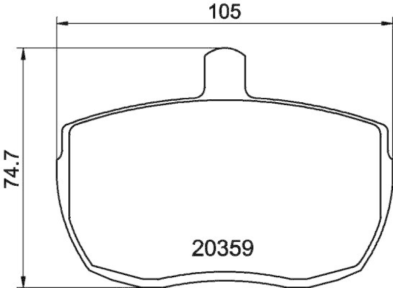 HELLA 8DB 355 006-361 Bremsbelagsatz, Scheibenbremsbelag für FORD/LDV/LANDROVER