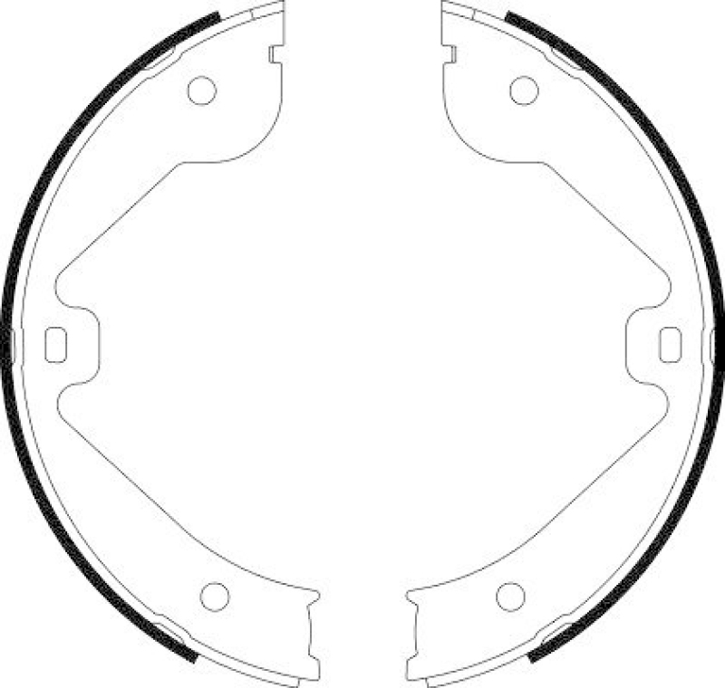 HELLA 8DA 355 050-601 Bremsbackensatz f&uuml;r MB/VW/AUDI/PORSCHE/...