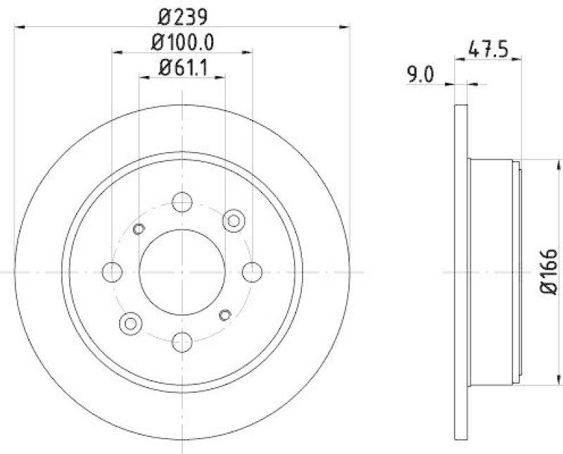 HELLA 8DD 355 104-951 Bremsscheibe für HONDA