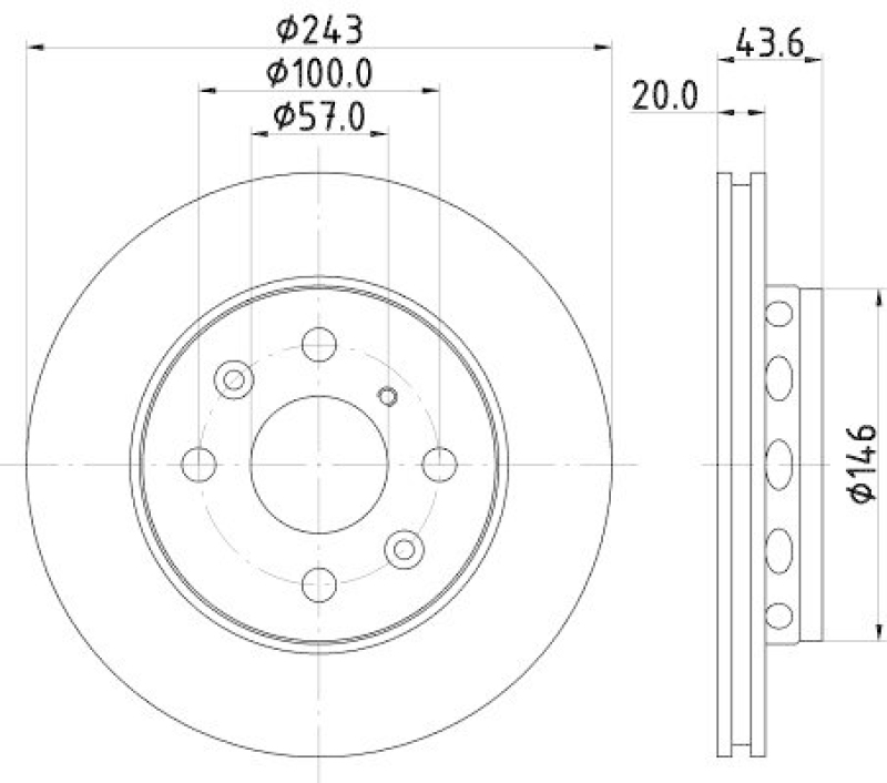HELLA 8DD 355 105-011 Bremsscheibe f&uuml;r KIA