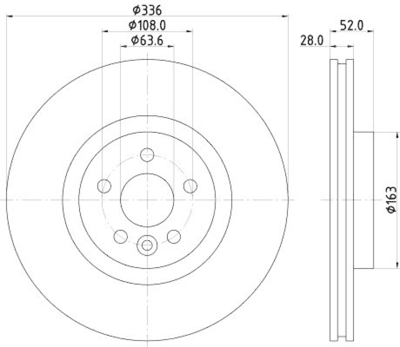 HELLA 8DD 355 119-131 Bremsscheibe f&uuml;r VOLVO