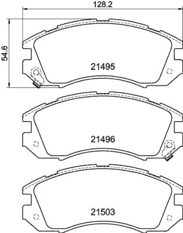 HELLA 8DB 355 006-461 Bremsbelagsatz, Scheibenbremsbelag f&uuml;r SUBARU