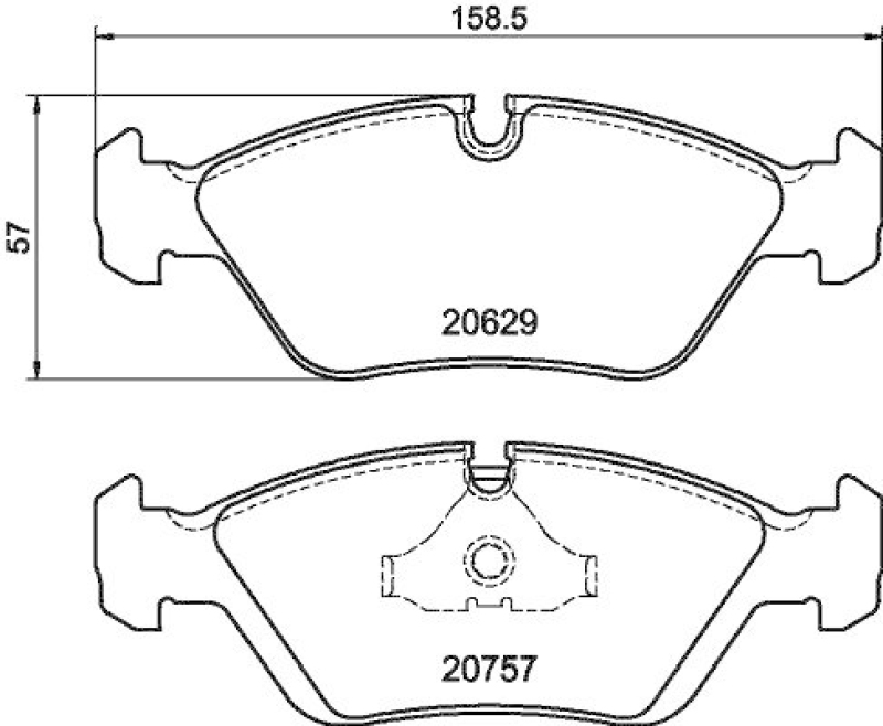 HELLA 8DB 355 006-511 Bremsbelagsatz, Scheibenbremsbelag f&uuml;r BMW/PORSCHE