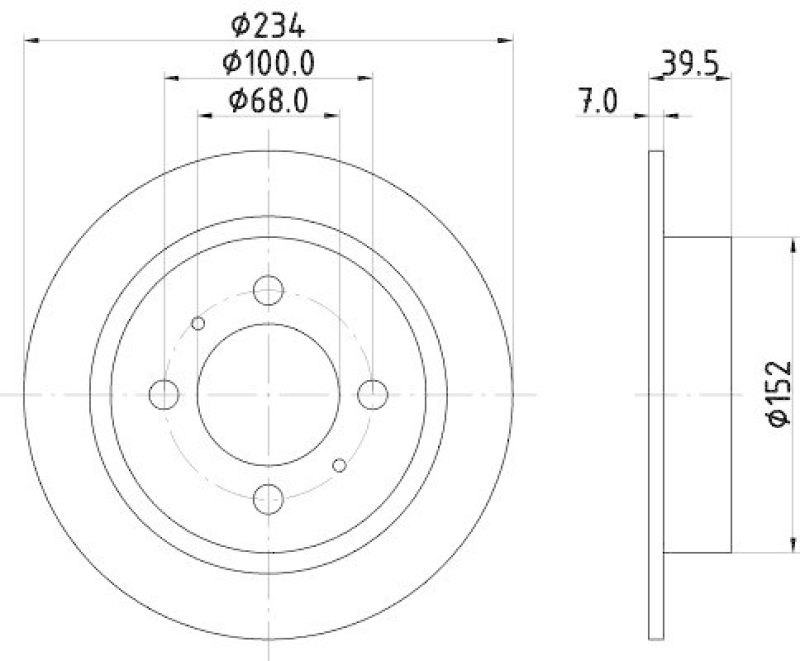HELLA 8DD 355 105-151 Bremsscheibe f&uuml;r NISSAN