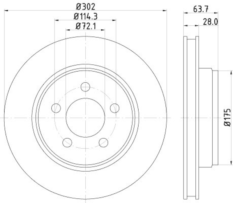 HELLA 8DD 355 119-241 Bremsscheibe f&uuml;r DODGE/JEEP