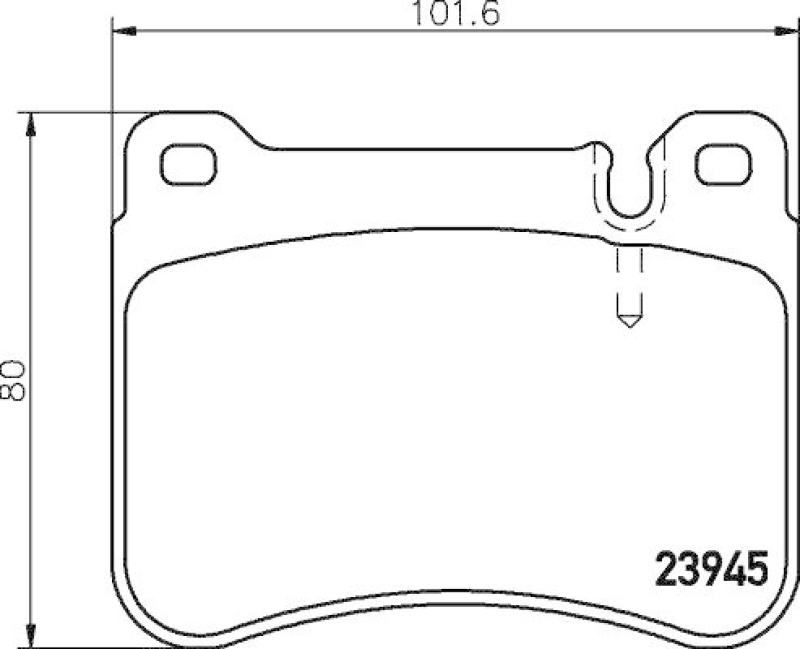 HELLA 8DB 355 006-541 Bremsbelagsatz, Scheibenbremsbelag f&uuml;r MB