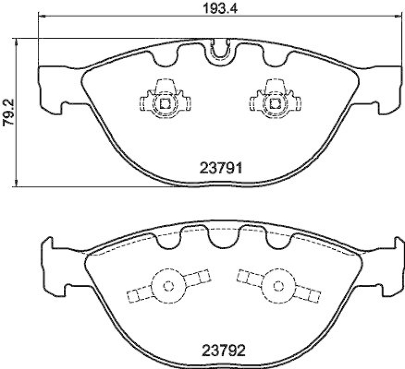HELLA 8DB 355 006-551 Bremsbelagsatz, Scheibenbremsbelag f&uuml;r BMW/ROLLS-ROYCE