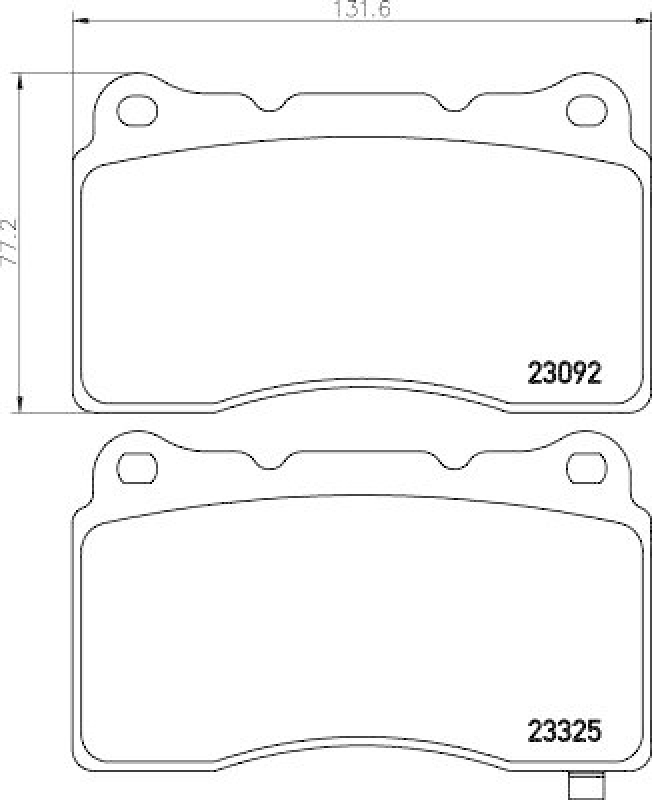HELLA 8DB 355 006-601 Bremsbelagsatz, Scheibenbremsbelag für SUBARU/MITSU.