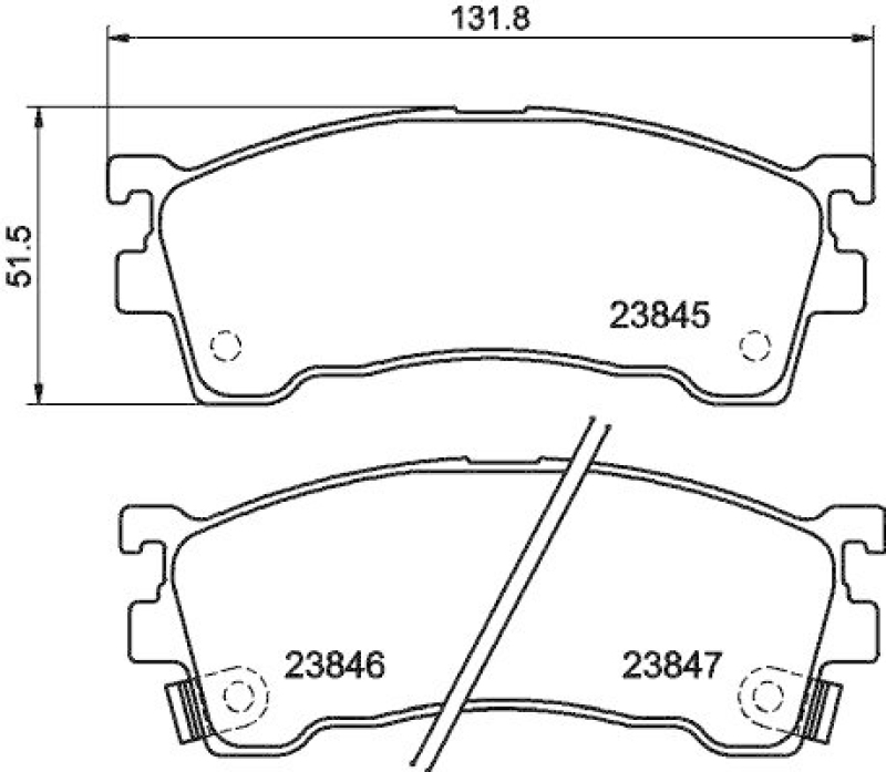 HELLA 8DB 355 006-621 Bremsbelagsatz, Scheibenbremsbelag f&uuml;r MAZDA/FORD USA