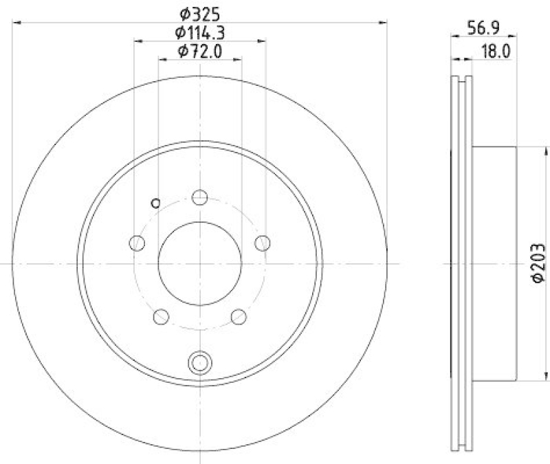 HELLA 8DD 355 119-401 Bremsscheibe f&uuml;r MAZDA