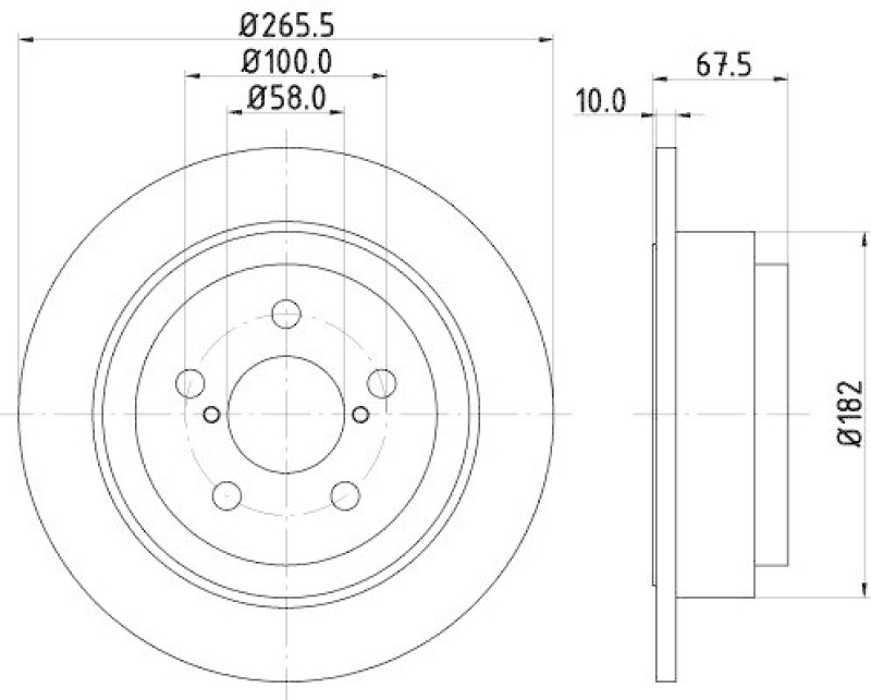 HELLA 8DD 355 105-331 Bremsscheibe f&uuml;r SUBARU
