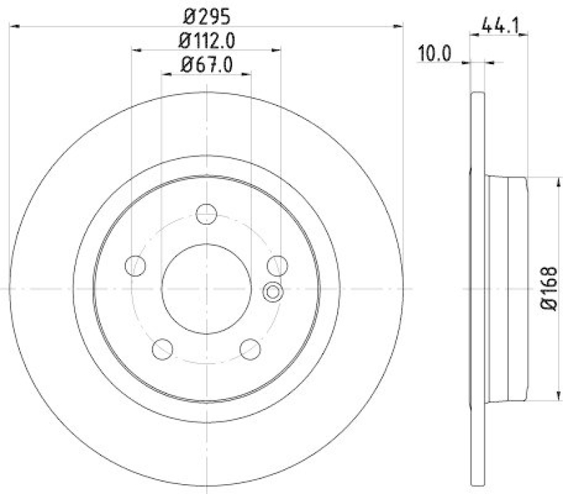 HELLA 8DD 355 119-421 Bremsscheibe f&uuml;r MB
