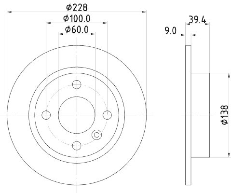 HELLA 8DD 355 105-441 Bremsscheibe f&uuml;r VOLVO